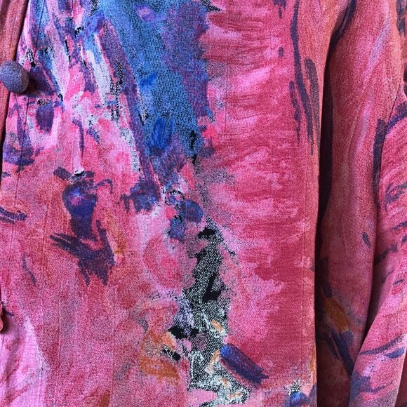 Ports International vintage pink back buttons V neck tunic top shirt - Picture 9 of 16